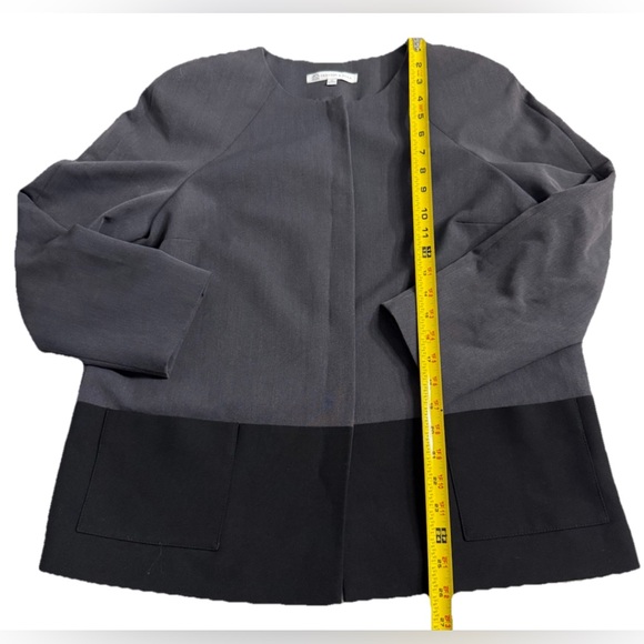 Preston & York Gray Black Colorblock Workwear Blazer Jacket Size 10 - Picture 7 of 10
